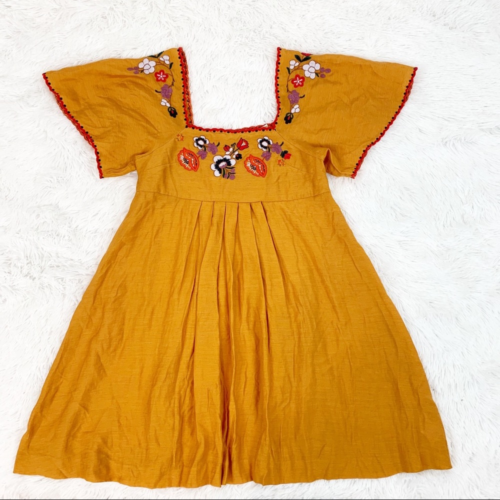 Madewell floral Embroidered Square-Neck Mini Dress - Picture 8 of 8